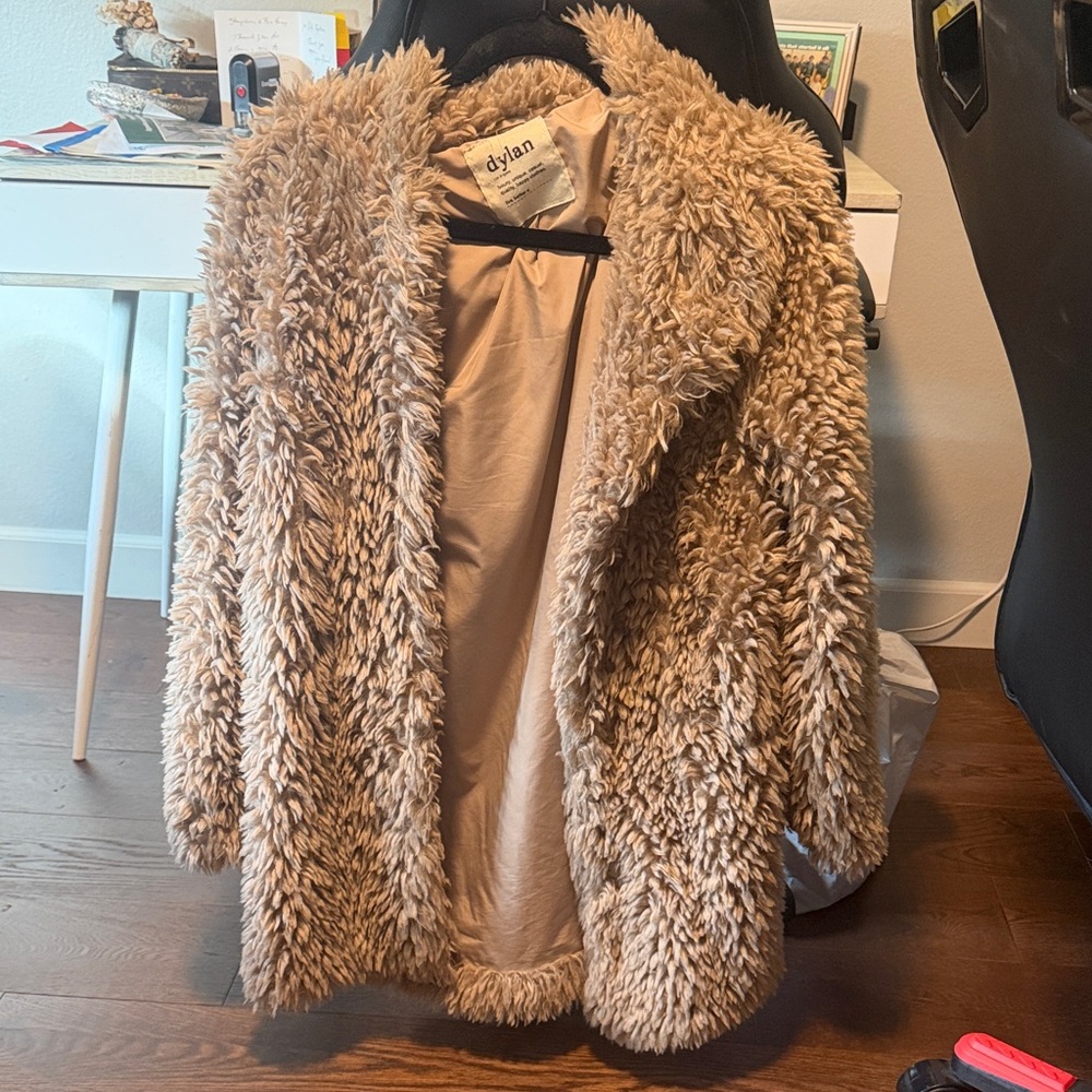 Dylan Women's Plush Tan Teddy Jacket